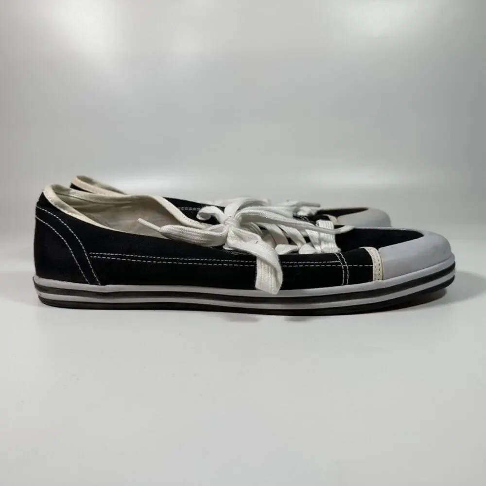 Levi's Black Canvas Low Top Sneakers Men's Size 10 Casual Lace Up Shoes